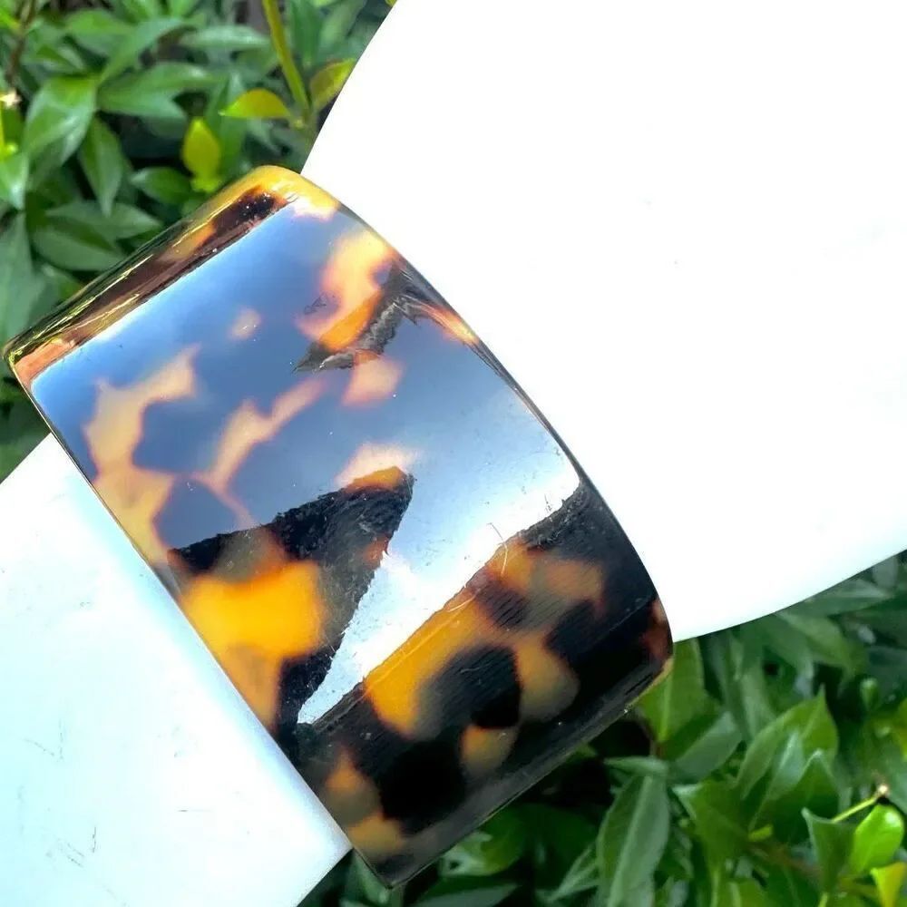 Nine West leopard open cuff bracelet